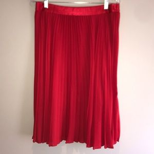 EXPRESS Red Flowy Skirt